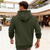 Men's Casual Sports Loose Fleece Hooded Solid Color Zipper High-end Cardigan Sweatshirt