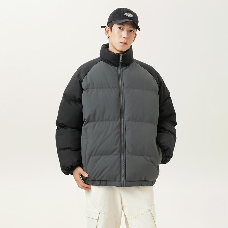 Stand-up Collar Cotton-padded Clothes Men's Winter Windproof Velvet Thickened Cotton-padded Clothes Couple Thickened High-quality Cotton-padded Jacket