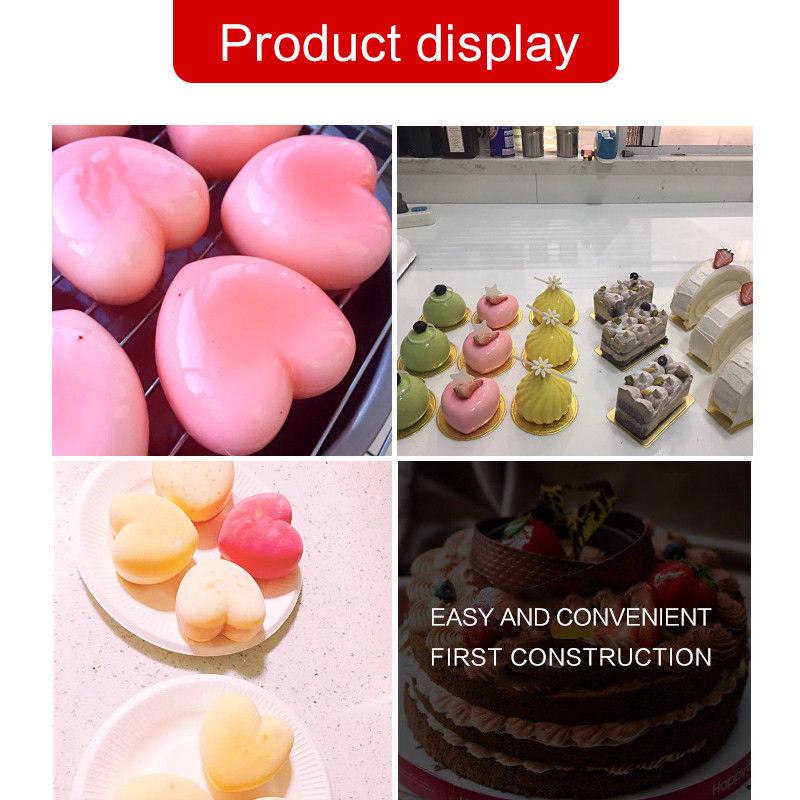 8 Heart Shaped Chocolate Ice Jelly Silicone Mould Mold Tray Cake Pastry Fondant