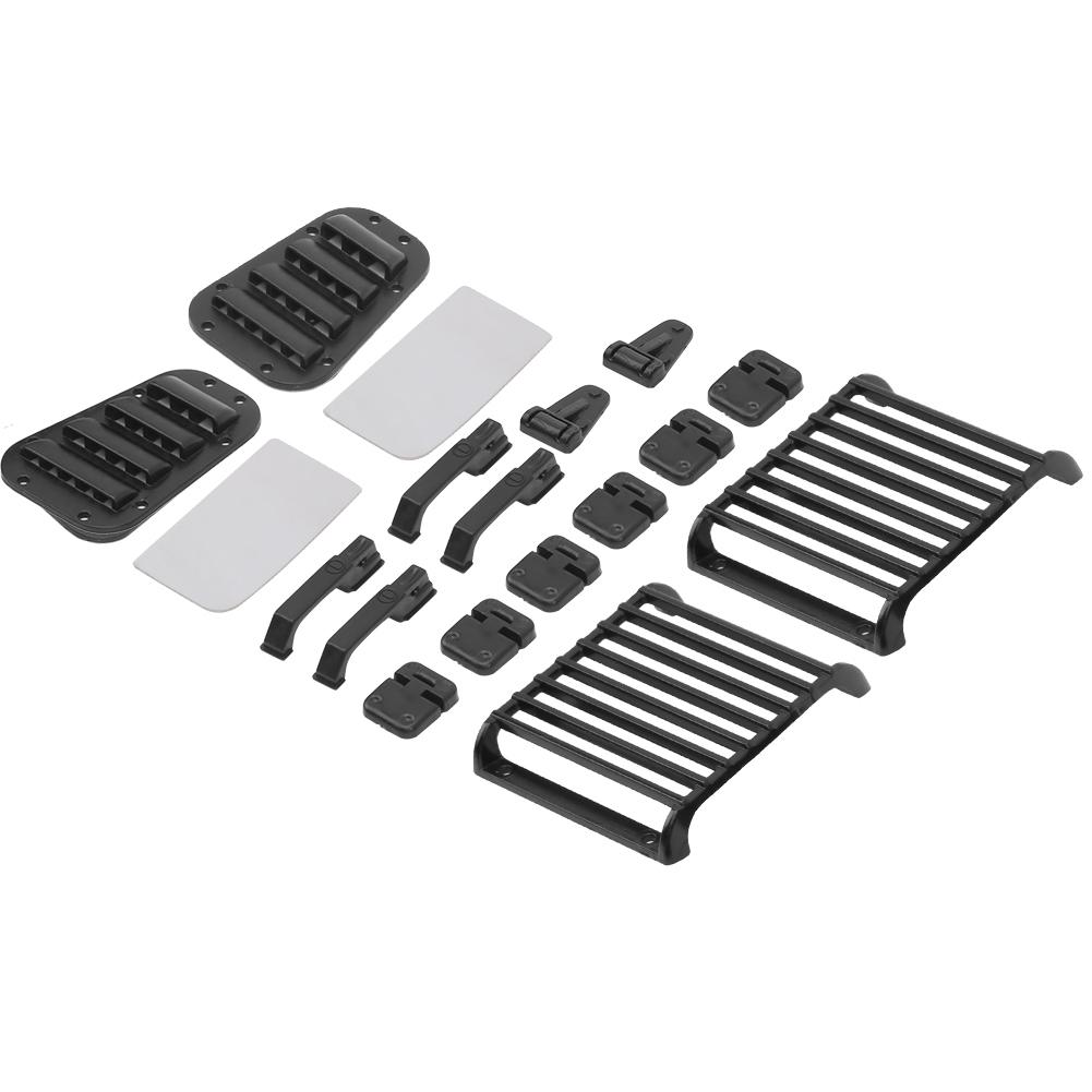 Front Lamp Guard Intake Grille Door Engine Cover Hinge Decor Fit for Traxxas TRX4 Defender 1 10 RC Crawler Car