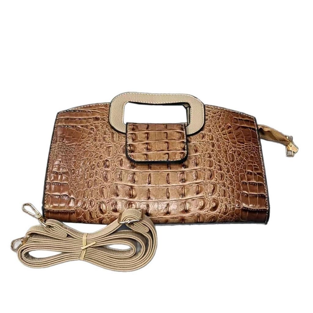 Casual Personality Versatile Fashion Cross-Border Hot-Selling Women's Bag Large Capacity Ladies Crocodile Pattern Handbag Crossbody Bag