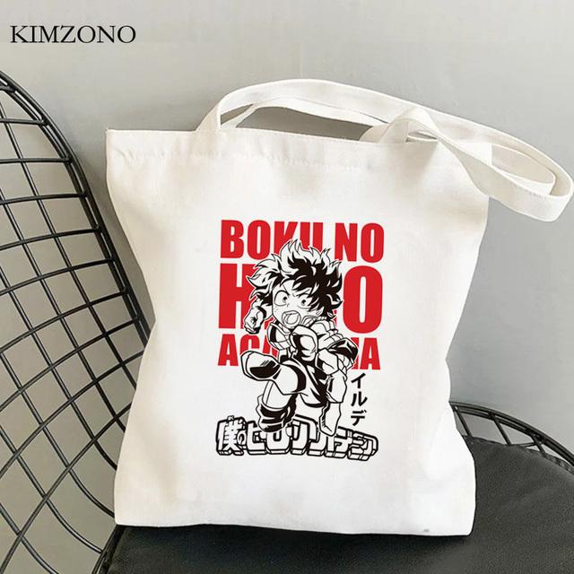 My Hero Academia Shopping Bag Reusable Shopper Bolsa Bolsas De Tela Shopper Tote Bag Shoping String Sac Cabas Grab
