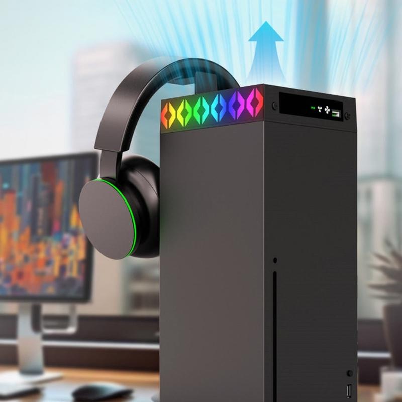 Upgrades Cooling Fan with LED Display Auto Cooling Fan Featuring Temperature Controlled Cooling System for Game Consoles
