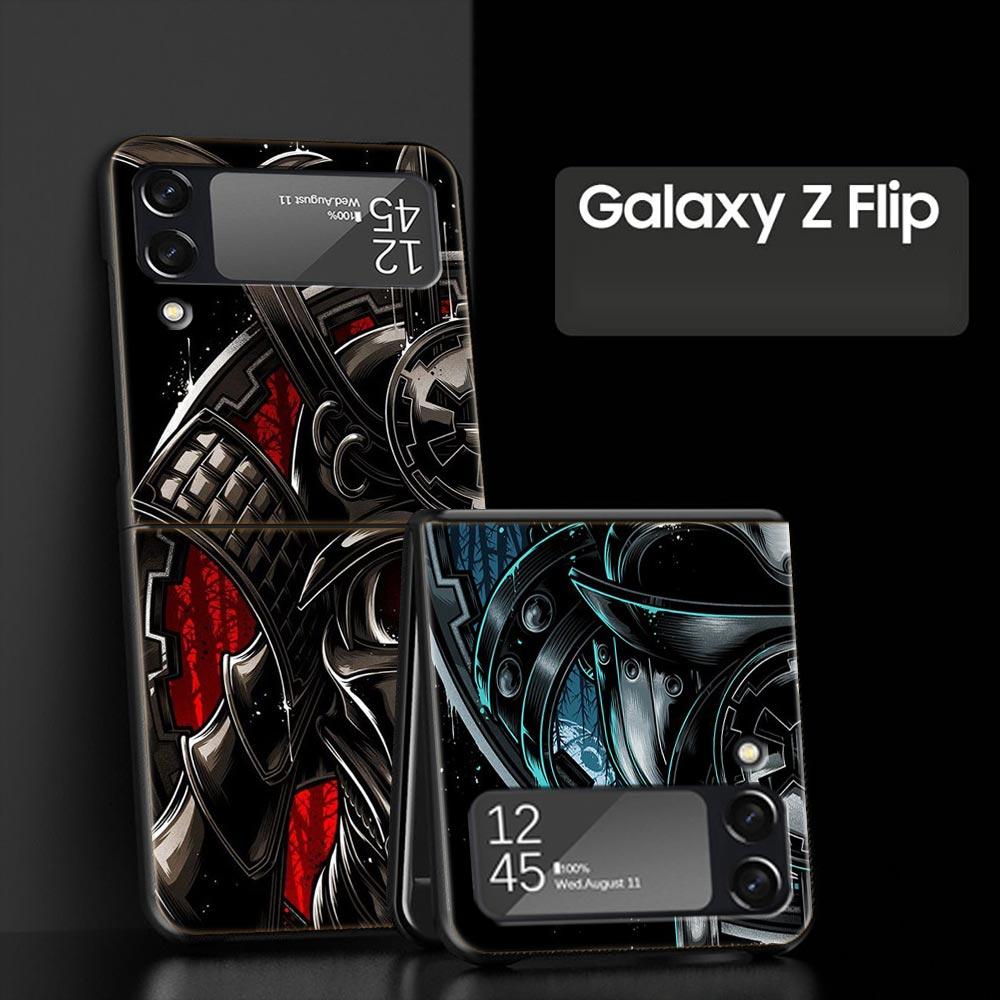 Etui na telefon Samurai Oni Mask dla Samsunga Galaxy Z Flip 3 4 5 Składana obudowa Dla Samsunga Z Flip3 Flip4 Twarde PC Fundas Pokrowiec Bumper