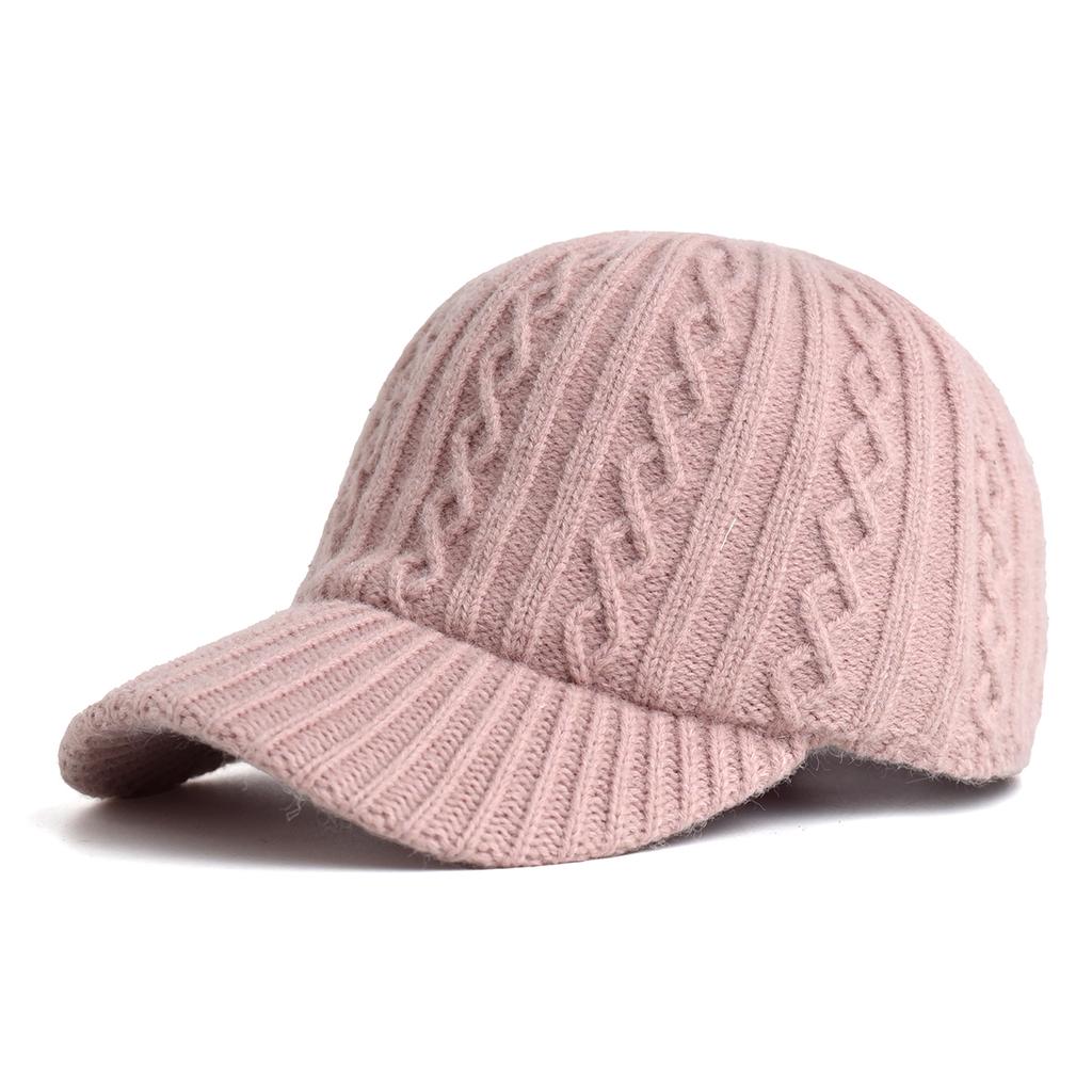 Trendy Knitted Baseball Cap For Men And Women  Autumn/Winter Fashion Peaked Hat, Versatile And Warm