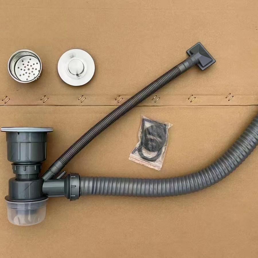 Universelles Küchenspülbecken-Abflussrohr-Set - Waschbeckenzubehör & Weicher Stöpsel