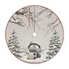 Christmas Tree Skirt 2D Embroidery Digital Print Festive Holiday Decorative Tree Skirt