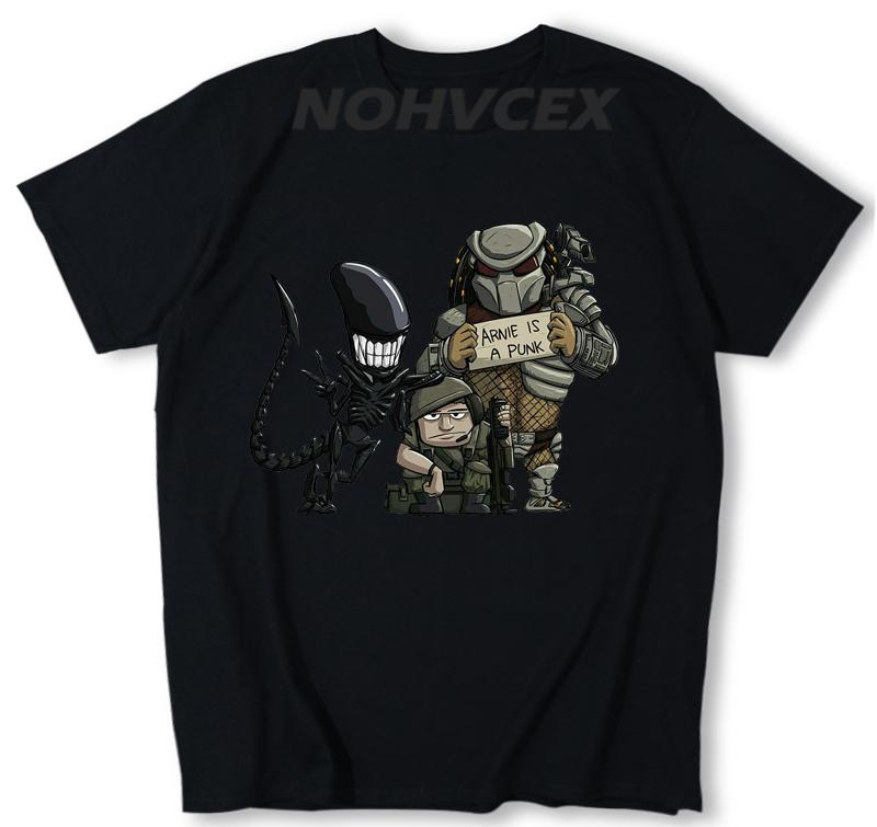 Funny Alien Evolution Costume Alien Vs Predator Men S Summer Top Cotton Design T Shirt XL