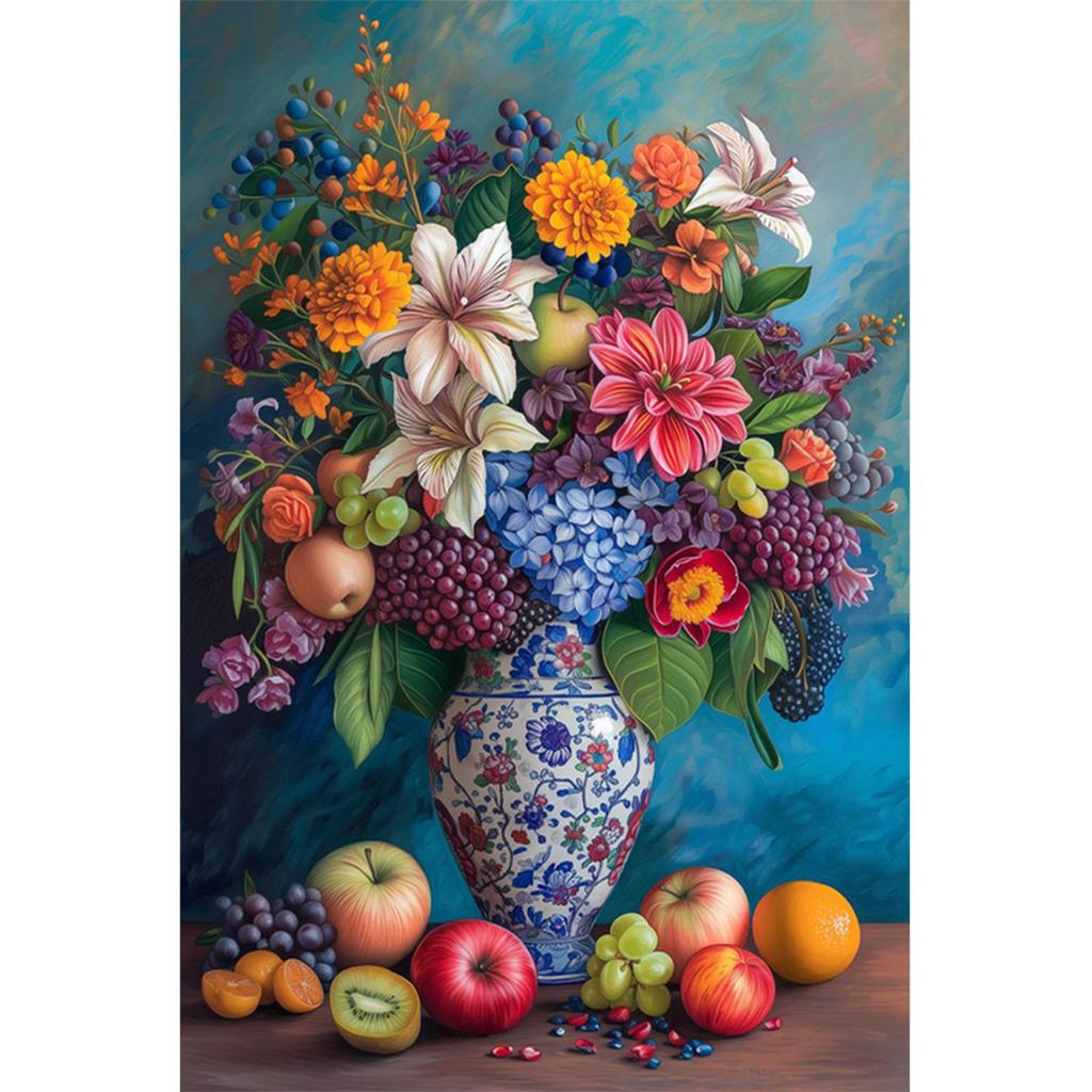 1pc DIY Paint by Number Kit Flower Frameless Canvas Wall Art Gift Idea Decor