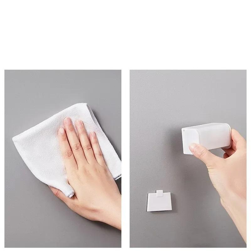 Einfaches Wandmontiertes Zahnbürstenregal Kein Perforiertes Zahnbürsten-Aufbewahrungsregal Zahnbürsten-Aufbewahrungsregal Zahnbürstenhalter Wand