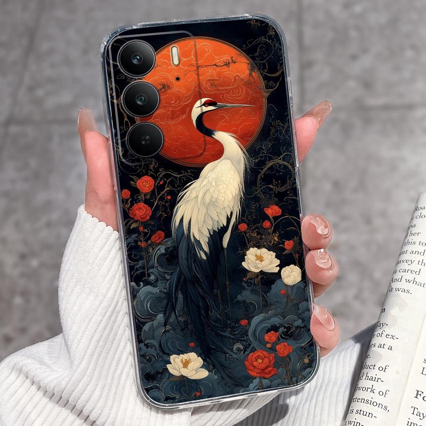 For Oppo Realme C75 C75x C71 C67 C63 C55 C35 C33 C21Y C20 C15 Clear Phone Covers Adorable Cat Patterns Screen Protector Dustproof Case For Oppo Casing