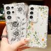 Little Flower Soft Case For Samsung Galaxy A56 A55 A54 A36 A35 A25 A15 A16 A53 5G S25 Edge S24 Ultra S23 FE Diamond Phone Cover
