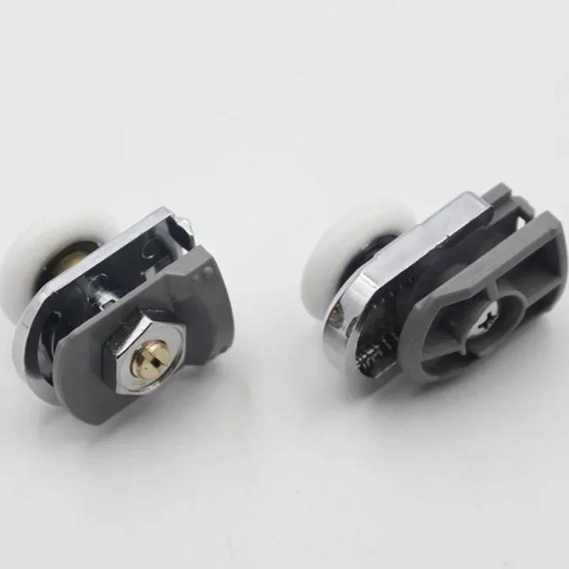 New Bathroom Door Rollers Home Pulley Wheels Glass Sliding Aluminum Shower Room Cabin Replacement Doors Accessories