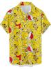 Christmas Men'S Hawaiian Shirt 3D Digital Print Rubber Duck Pattern Casual Shirt Beach Vacation Button- Summer Aloha Shirt for Men