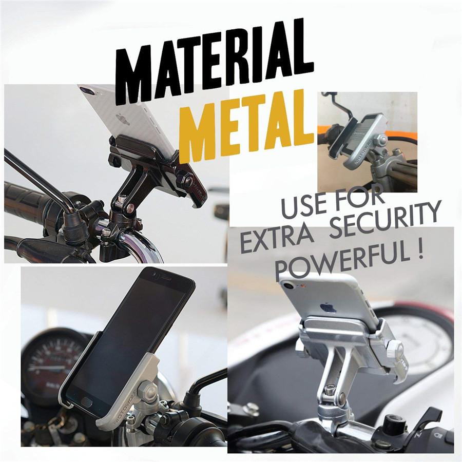 Aluminum Motorcycle Bike Handlebar Mount 360° Holder For GPS Mobile Cell Phone