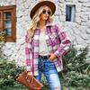 Designed Plaid Top 2025 Autumn and Winter Thick Mid-length Versatile Cardigan Jacket