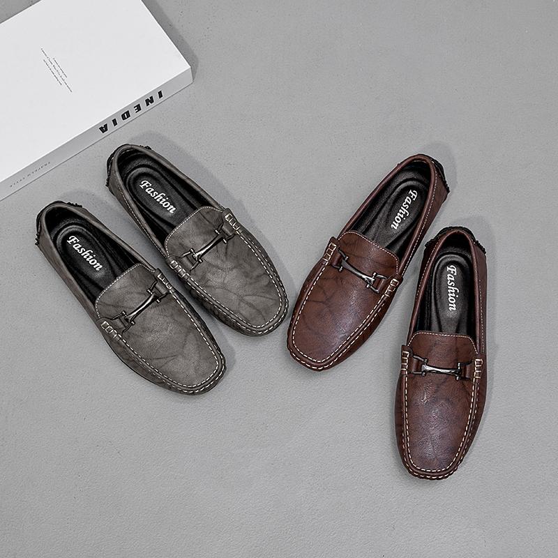 Scarpe Casual da Uomo Slip on in Pelle Mocassini Leggeri Scarpe Comode da Guida