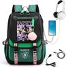 Katseye Music Korean Girl Group Print Backpack for Elementary Middle School Students Lightweight Large Capacity Pink