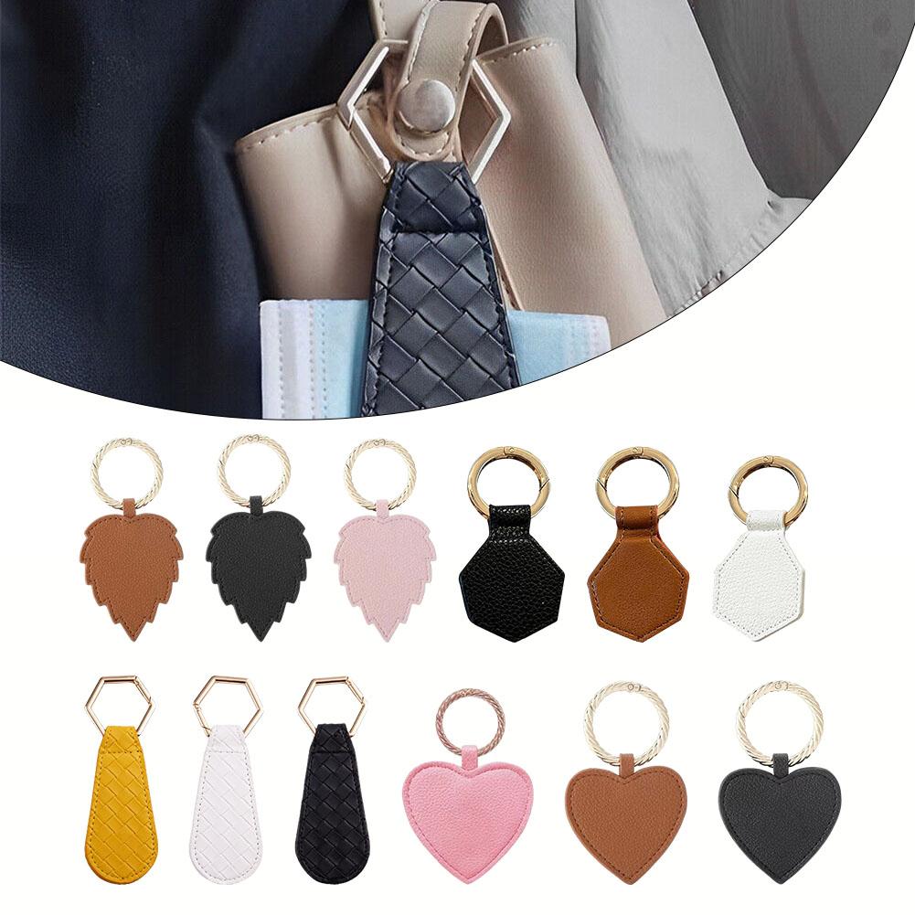Love Heart Shape Hat Bag Clip PU kůže Kov zbrusu nový