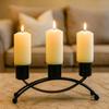 European Style Iron Candleholder Metal Candle Stand 3 Arms Candle Holder  Wedding Centerpiece