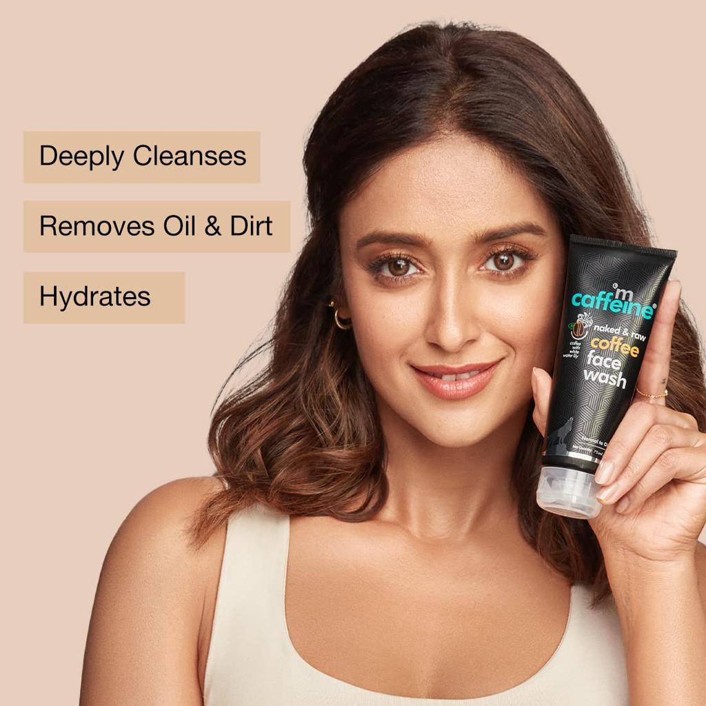 mCaffeine Tan Removal Coffee Face Wash for Men & Women | Daily Use Cleanser for Oily & Normal Skin 75ml