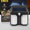 Lampe de nuit solaire en tungstène avec détecteur de mouvement intelligent, lampe murale, 3 modes d'éclairage, lanterne de décoration de jardin, de cour, étanche