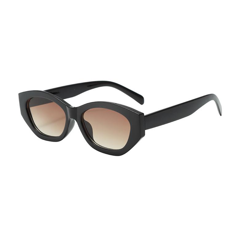 Polygonal Cat-Eye UV Protection Sunglasses - Stylish Unisex Streetwear for Large Faces