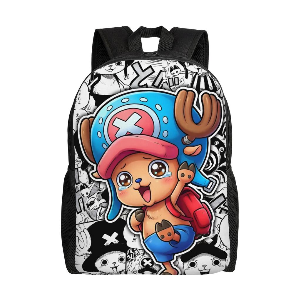 One P-Pieces Tonys Choppers Backpack for Women Men Water Resistant College School Anime Classic Manga Movie Bag Printing Bookbag