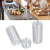 2Pcs Stainless Steel Salt Pepper Shaker Shaker Lids Dredge Shaker Seasoning Bottles  Dining Table