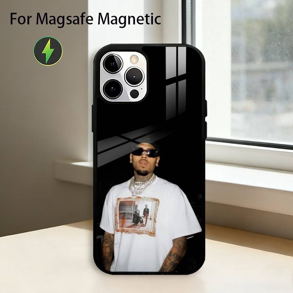 Singer Rap C-Chris-Brown Phone Case For iPhone17,16,15,14,13,12,11 Plus,Pro Magnetic For Magsafe Wireless Charging