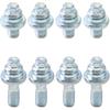 QWORK Side Post Battery Terminal Bolt, 4 Pairs 3/8" Standard Battery Terminal Stud Connector, Battery Binding Post Extender Stud Kit, (2 Different