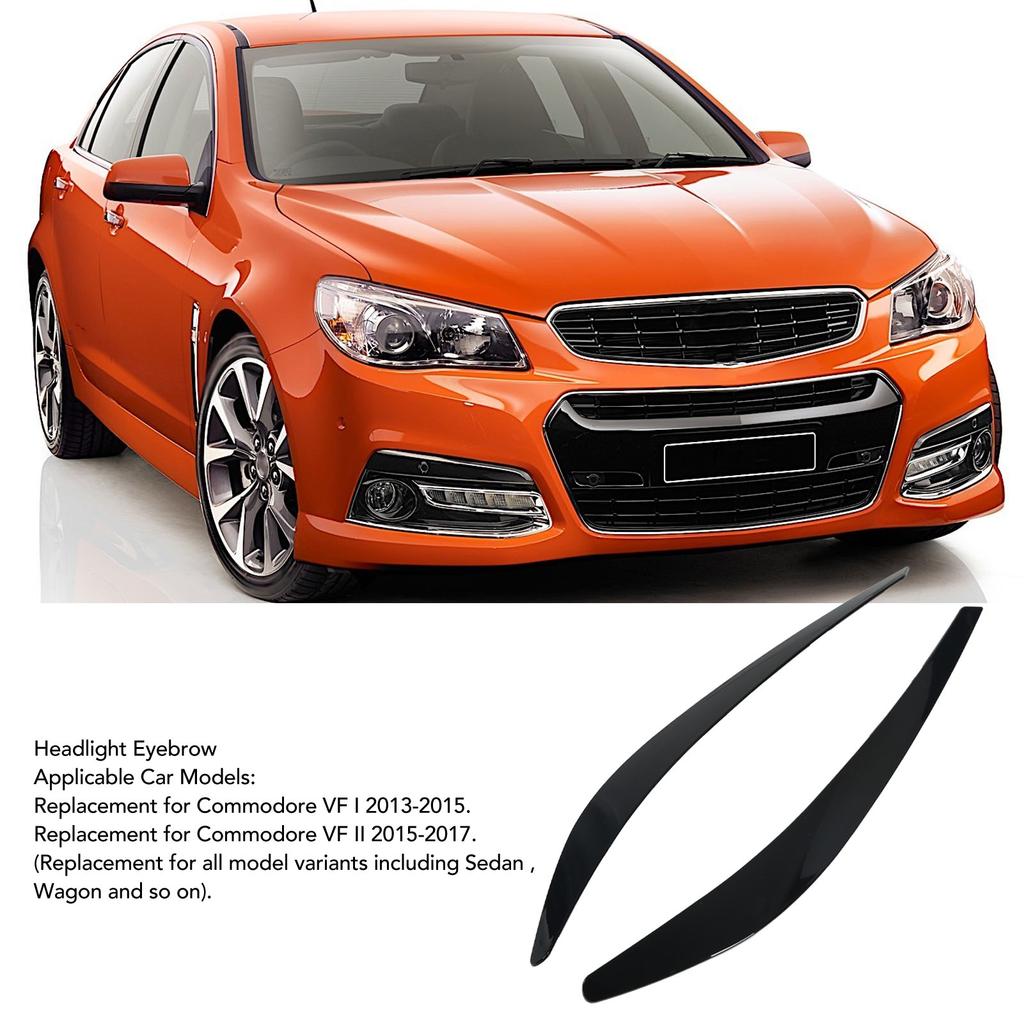 2pcs Headlight Eyebrow Eyelids Trim Decoration Replacement for VF I II 2013‑2017