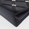 Salvatore Ferragamo 2WAYShoulder Clutch Bag black/Silver Satin/Rhinestone Women Used