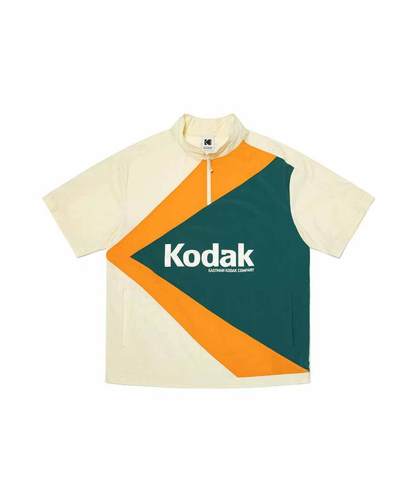 Kodak K Short Sleeve Stand Neck Anorak Ivory