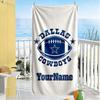 Dallas Customizable Name Beach Towel Soft Durable Quick-Dry Ideal for Travel Outdoor Swim Pool Yoga Surf Camping Hiking Gym Gift Holiday