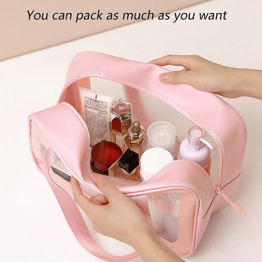 Reise-Kulturbeutel wasserdicht Waschbeutel tragbar PVC Trocken- und Nass-Trennung Aufbewahrungstasche wasserdichte Kosmetiktasche