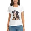 T-shirt da Donna Cane di San Bernardo Animale Estiva Manica Corta Magliette Girocollo Magliette in Cotone Abbigliamento Top Streetwear