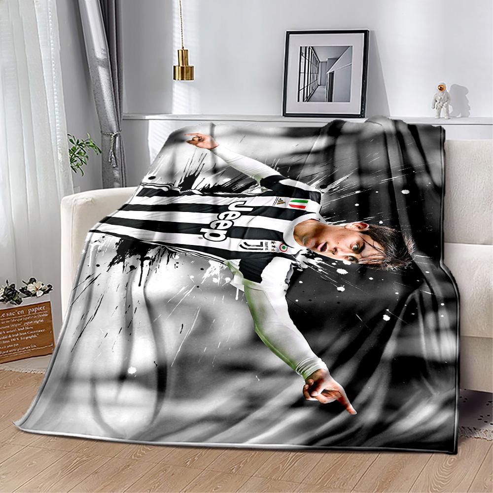 Juventus Star Action Blanket Soft Warm Cozy Perfect for Picnics Bedding Sofa All-Season Use Playful Design Birthday Christmas Gift Blanket
