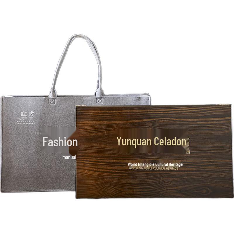 Longquan Celadon Ceramic Tea Set with Gift Box