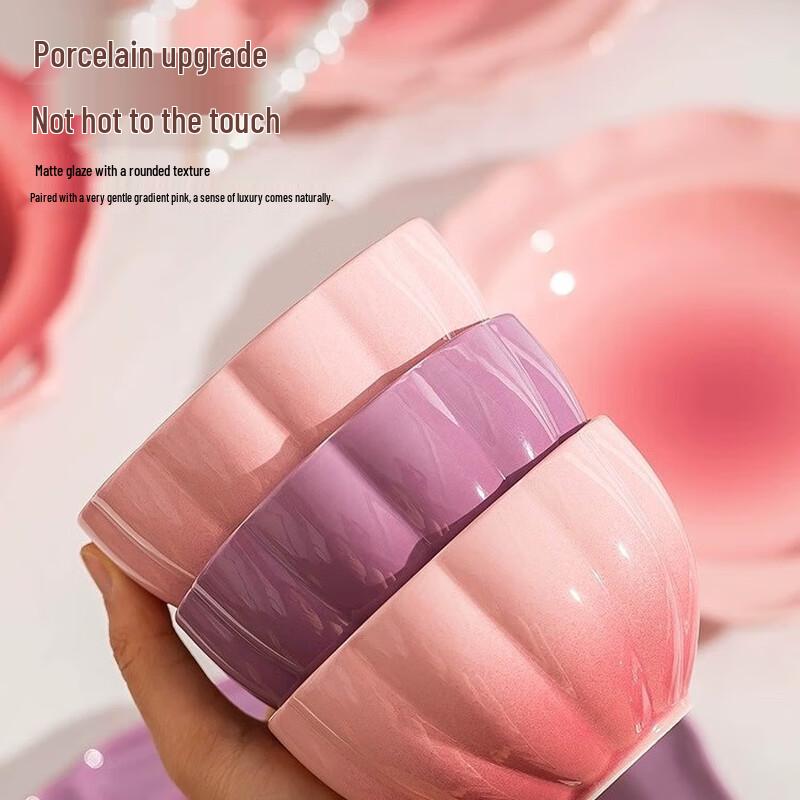 Kāngmò Light Luxury Petal Ceramic Dinnerware Set