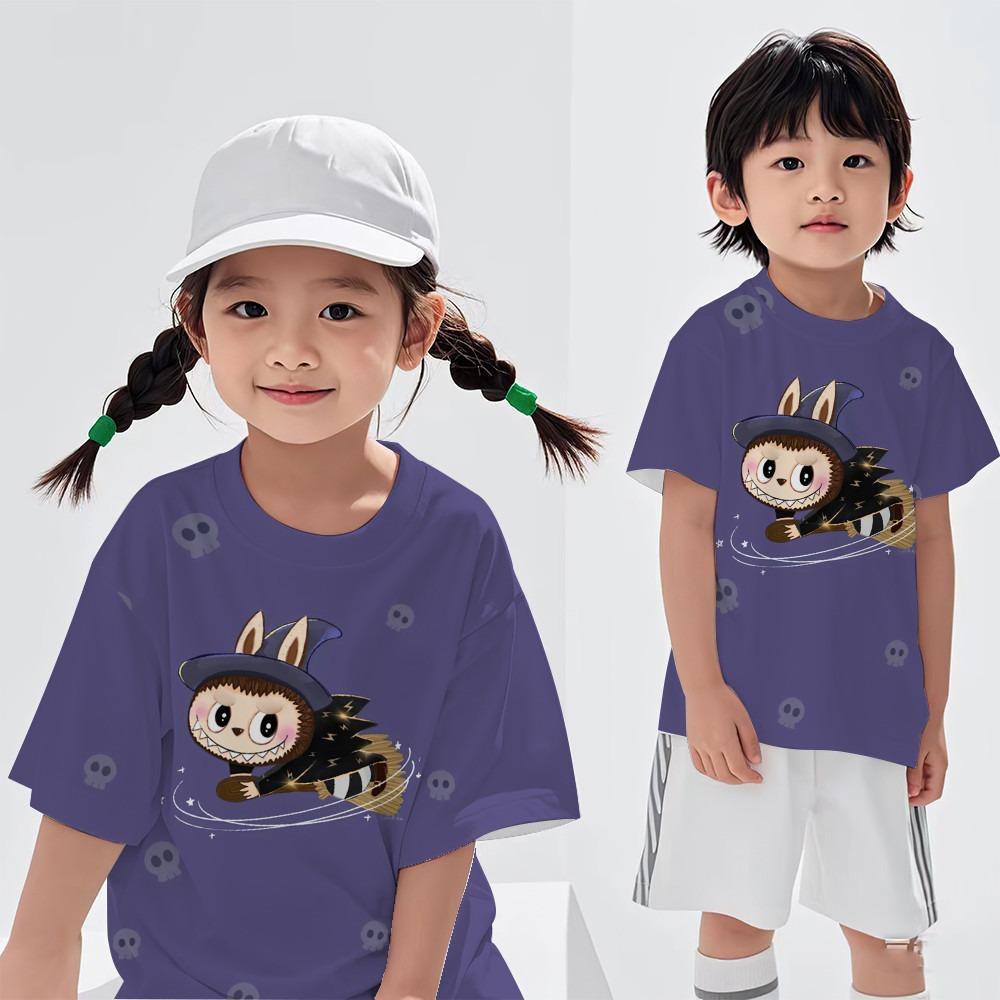 LABUBU 2025 New Cartoon T-shirt Anime Unisex Casual Korean T-shirt Top Women's T-shirt Girls Streetwear Fashion Trend