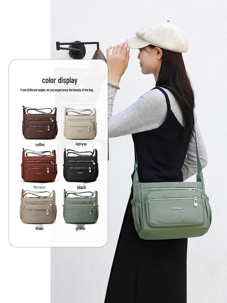 2026 Stylish Nylon Women's Crossbody Bag - Large Capacity, Multi-layer Design for Commuting and Casual Use