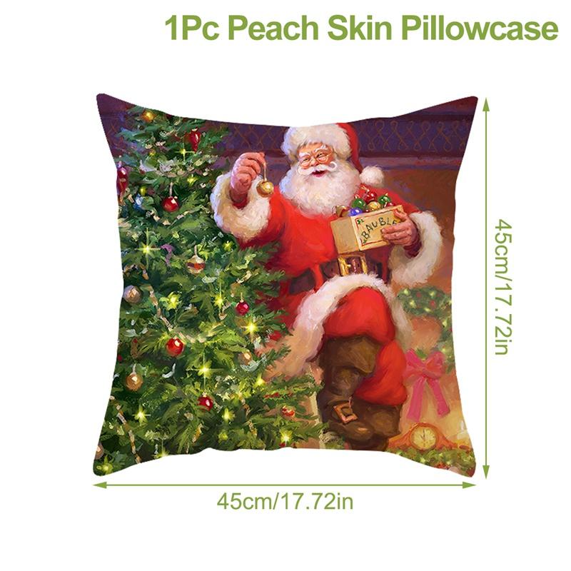 Christmas Cushion Cover Xmas Decorations For Home  Merry Christmas Ornament Pillowcase Natal Navidad New   Gifts
