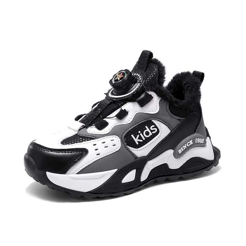 

Высококачественные детские кроссовки Комфортные Теплые Износостойкие Повседневные Новые Хлопковые Туфли с Зимней Вращающейся Пряжкой Обувь для Ходьбы 35