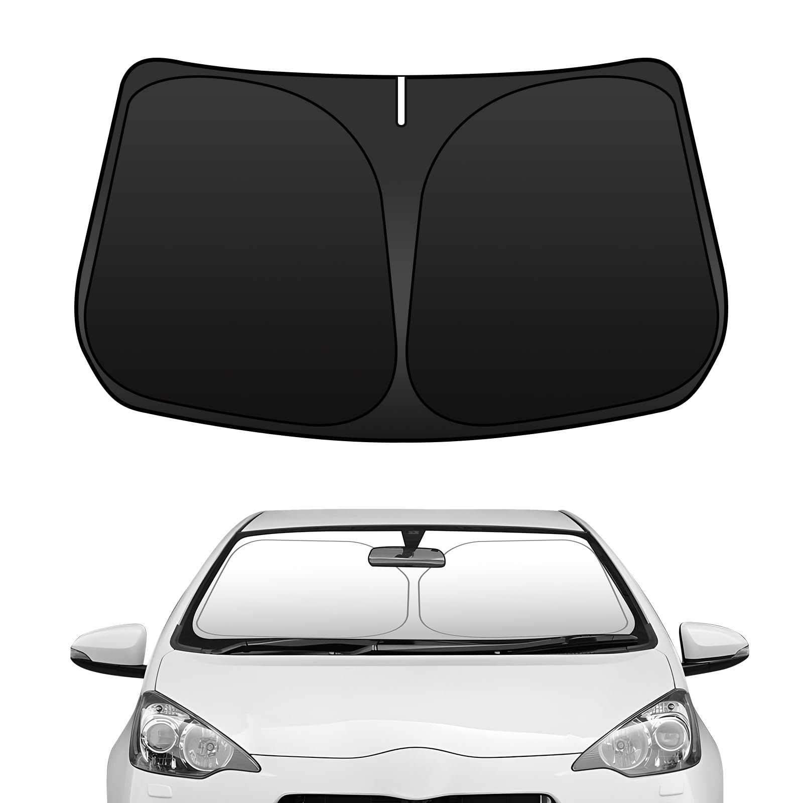 

Latest BLUESEATEC Toyota Aqua 10 Series Front Windshield Sunshade AQUA Sunshade for Front Light Heat UV Prevents Interior Temperature Storage Bag Easy