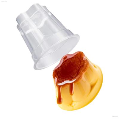 [Pucchin Knob Included, 115ml Flower-Shaped Dessert Cups, Milky White, 100-Count] Cafecomi Cups Only (No Lids)