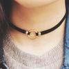 Small Circle Pendant Velvet Collar Choker Necklace Fashion Women Gothic Jewelry
