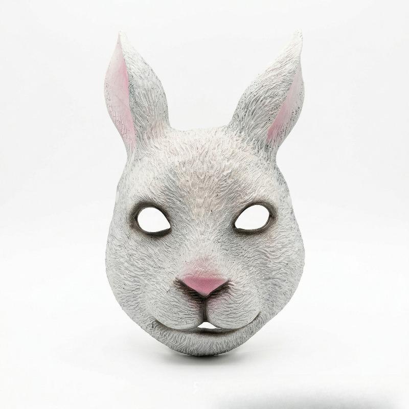 Halloween Rabbit Mask PU Foam Animal Mask Carnival Party Cosplay Decor Prop