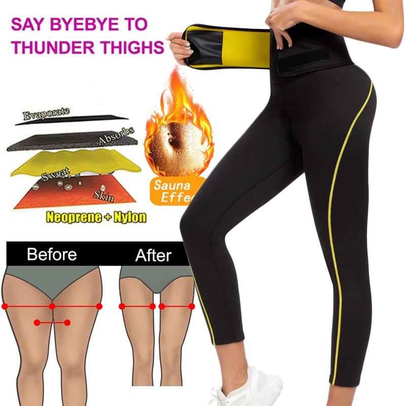Pantaloni Yoga Leggings Sportivi Fascia Dimagrante Vita Controllo Pantaloncini Donna Tuta Sauna in Neoprene Modellante Pantaloni Riscaldanti