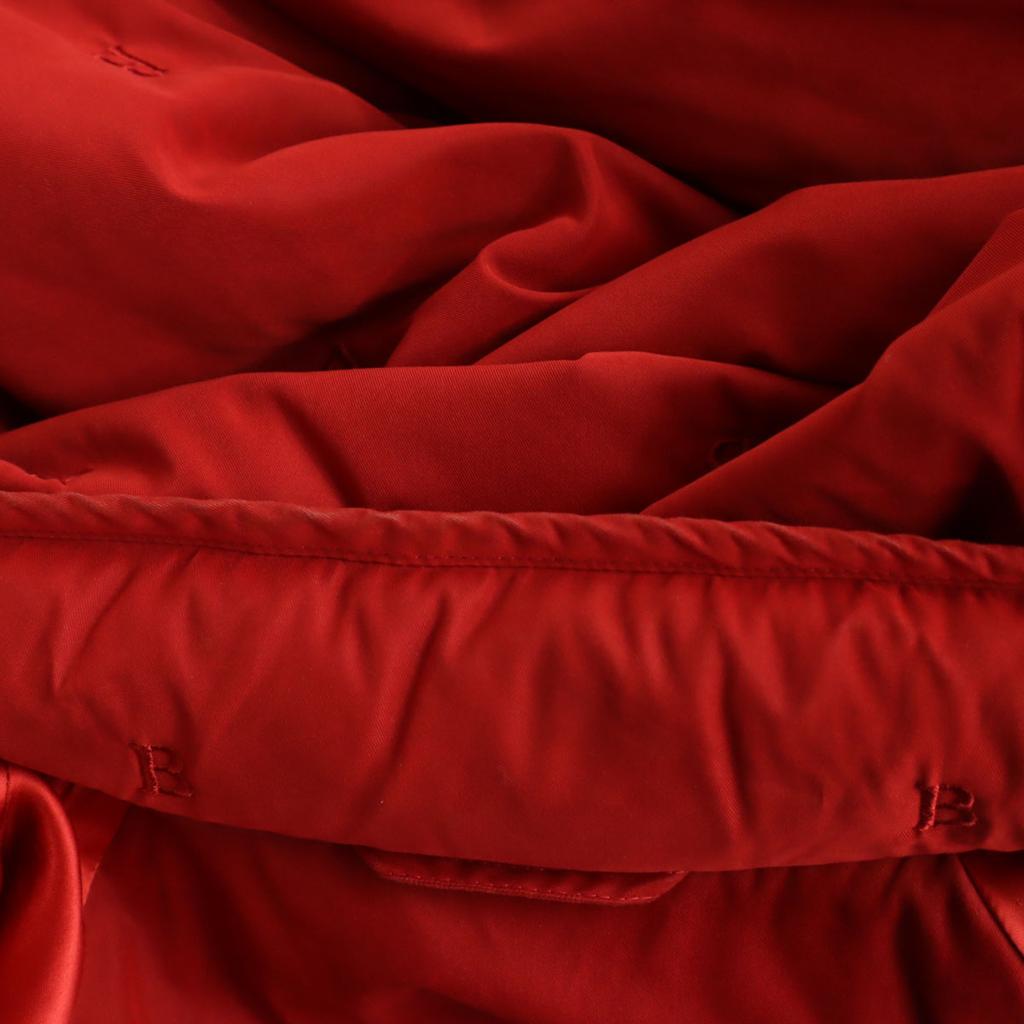 Burberrys 90er Jahre Old B Stickerei Steppmantel 7AR Rot Sanyo Shokai Damen Gebraucht